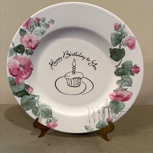 Pfaltzgraff Floral Happy Birthday 10 Inch Plate